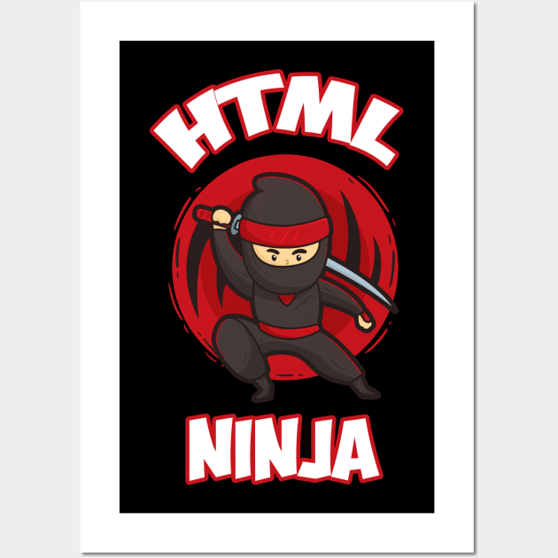 HTML Web Design Ninja Wall Art by vladocar